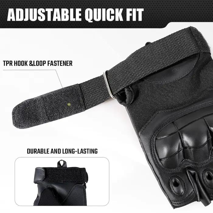 Gants tactiques demi-doigts chasse - Protection Hard Guard anti-dérapage pour sports outdoor et paintball