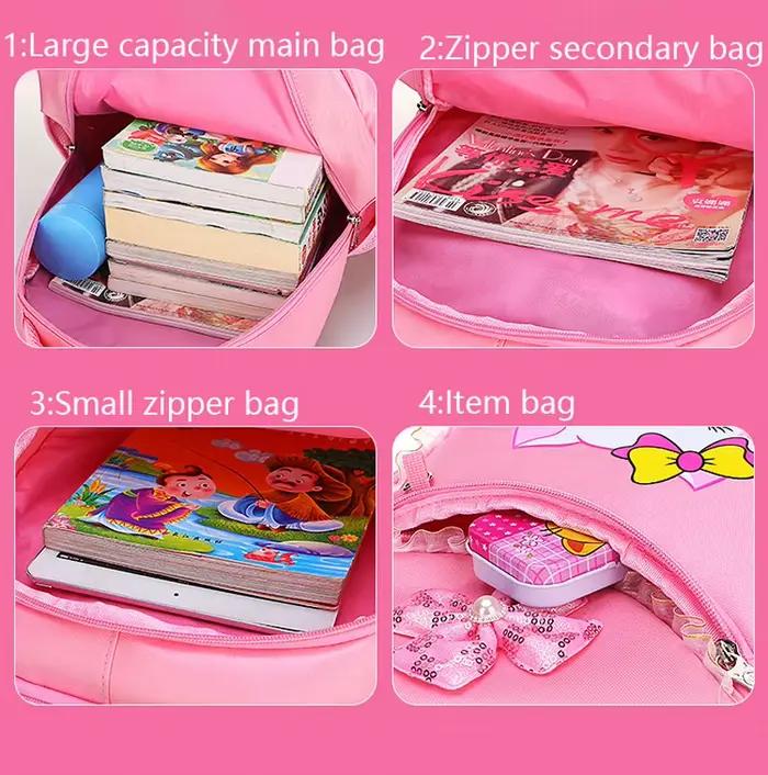 Sac à dos pour enfants rose chat mignon maternelle enfant sac d'école sac à dos fille étudiant adole