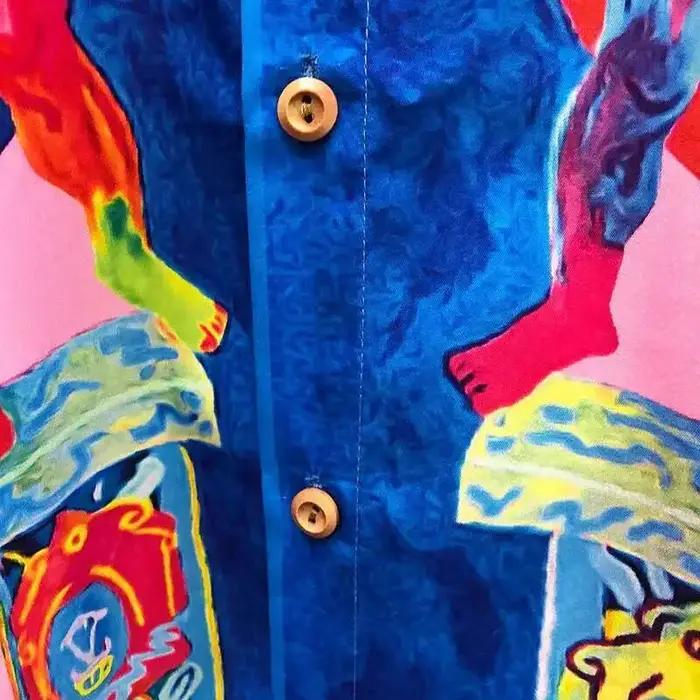 Chemise bohème imprimée vacances pour hommes