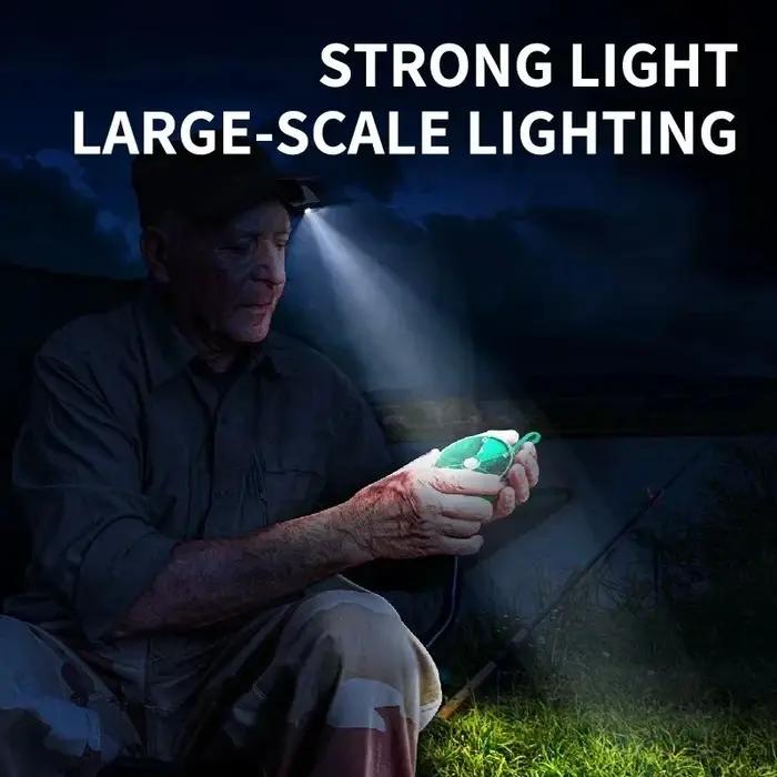 Phare de capteur de mouvement d'équipement d'éclairage de secours, lampe frontale LED rechargeable avec capuchon à clipser pour la randonnée et le travail de nuit