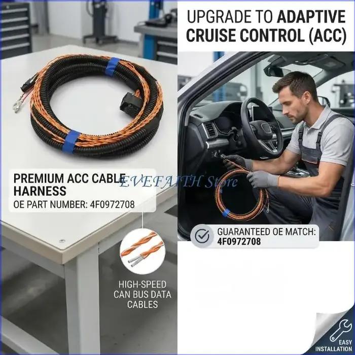 124B Automotive 4F0972708 Régulateur vitesse adaptatif Câblage croisière actif pour une intégration transparente