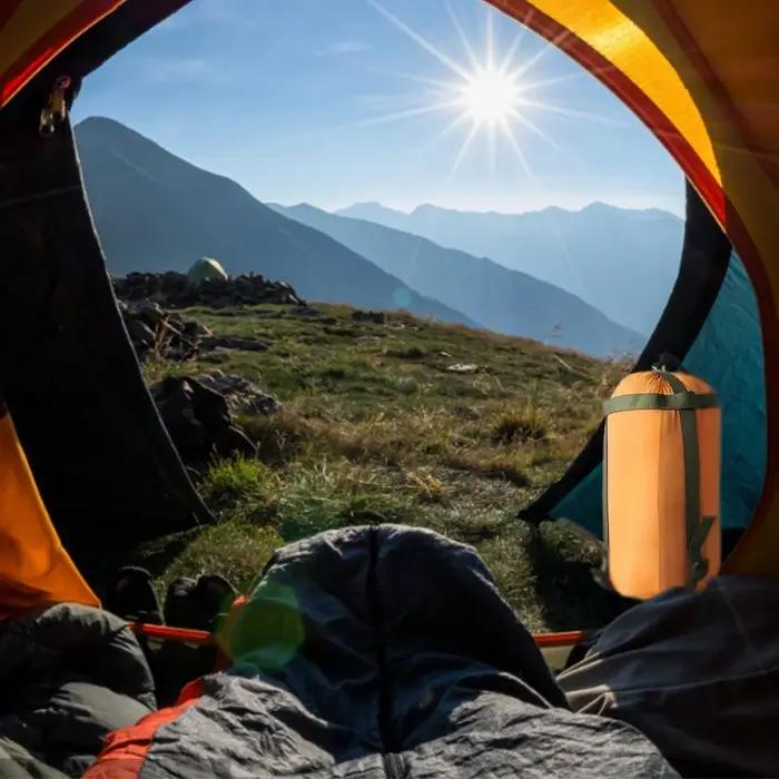 Sac de couchage de camping en coton pour nuits confortables et aventures en plein air