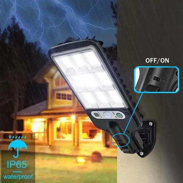 1/2/6pc capteur de mouvement solaire lumières extérieures étanche 117COB LED sécurité appliques mura