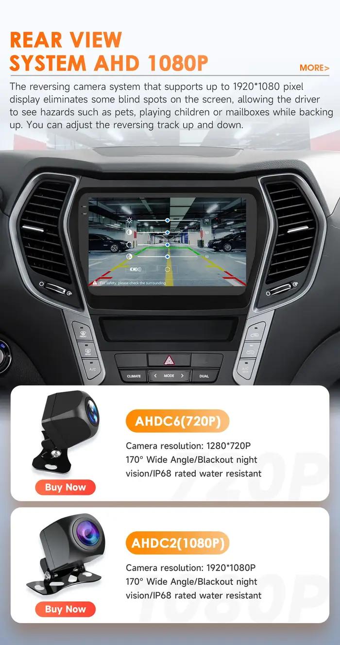 Hizpo Carplay Android 14 pour Hyundai IX45 Santa Fe 2013-2017 autoradio lecteur multimédia vidéo GPS