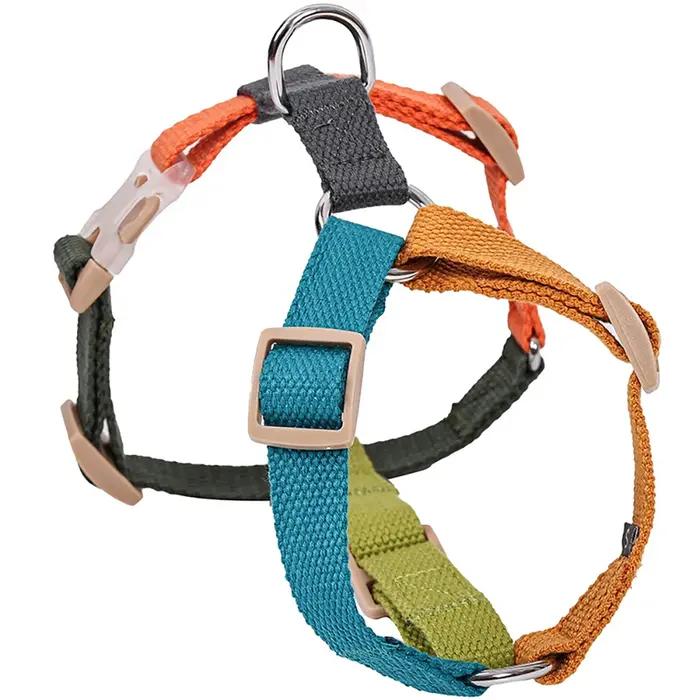 Harnais pour chien taille réglable en coton confortable et durable pour chiens de petite, moyenne et grande taille avec boucle pratique pour promenades en toute saison