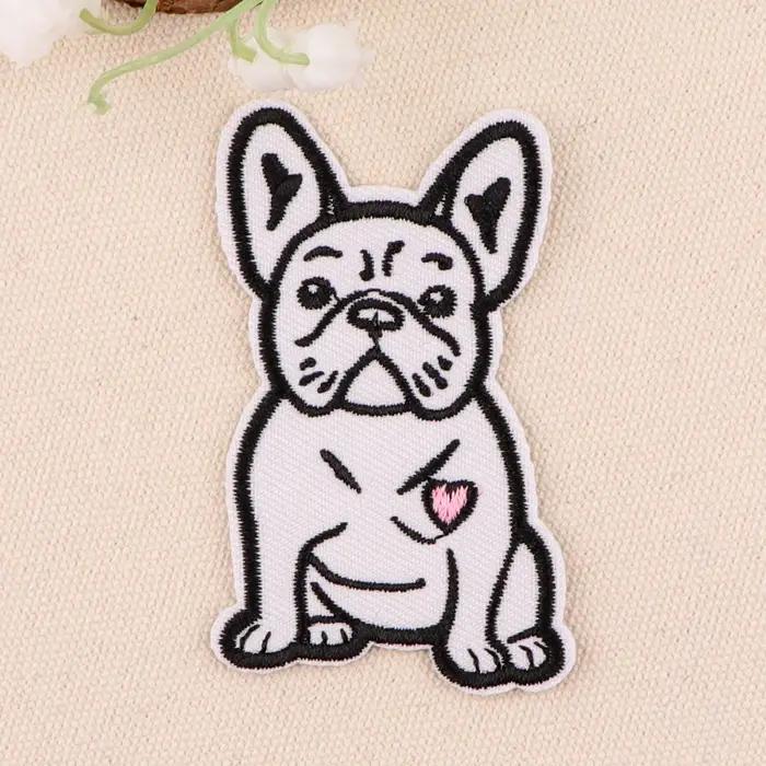 Patch Bouledogue Mignon Brodé Polyester Accessoire Vêtements Robe Jean Chapeau Occasions Spéciales