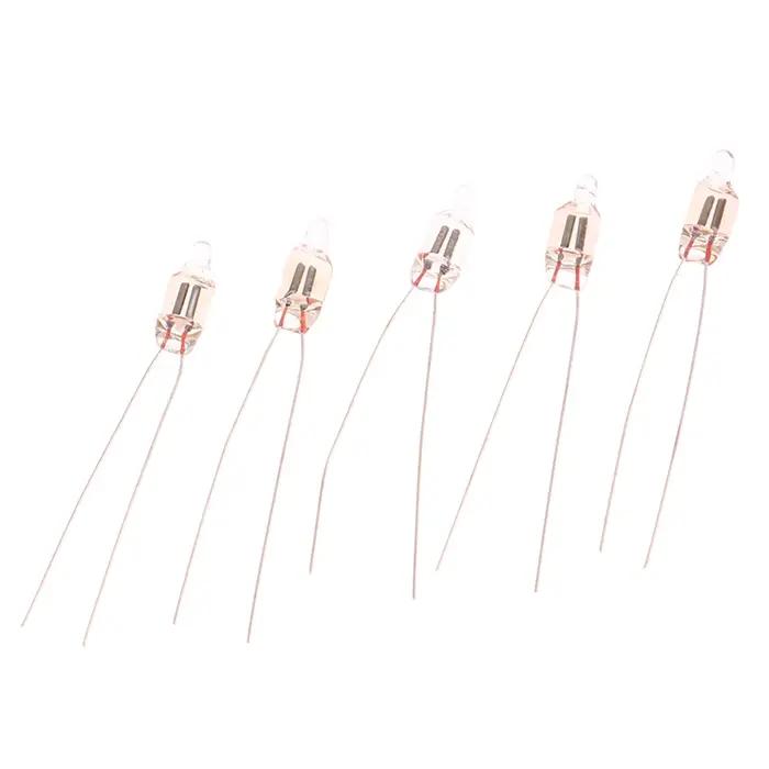 Voyant lumineux au néon, enseignes rouges, lampe 5mm, 5x13mm, ampoules 220V, bouton de commutation,
