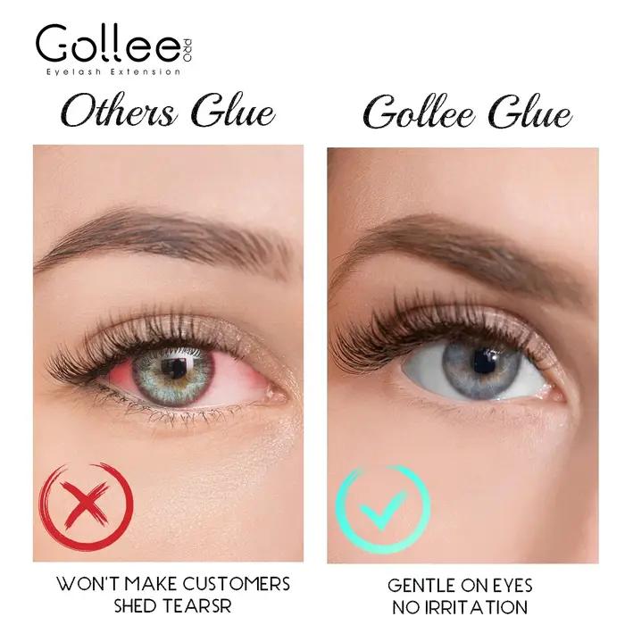 Gollee 0.5s sec global adaptabilité utiliser colle d'extension de cils étanche 6-8 semaines longue r