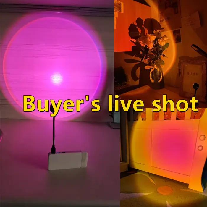 RnnTuu Led USB coucher de soleil lampe projecteur décor à la maison veilleuse Portable lumière d'amb