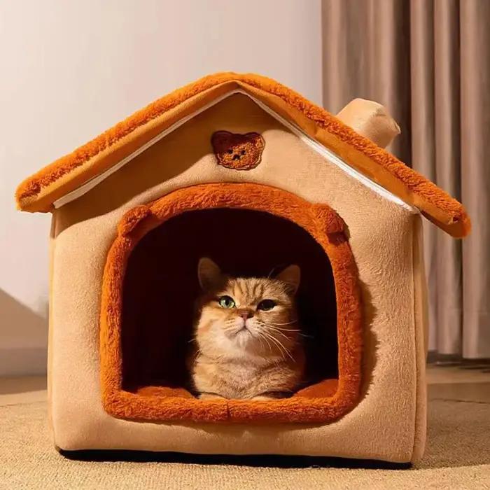 Maison d'hiver chaude et épaisse pour chat et chien