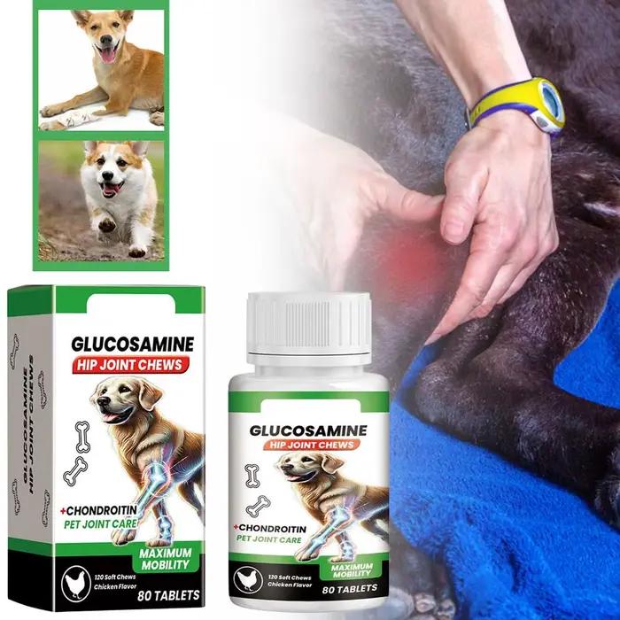 Compléments à mâcher pour chiens à base de glucosamine et chondroïtine – Soutien articulaire et de la mobilité pour