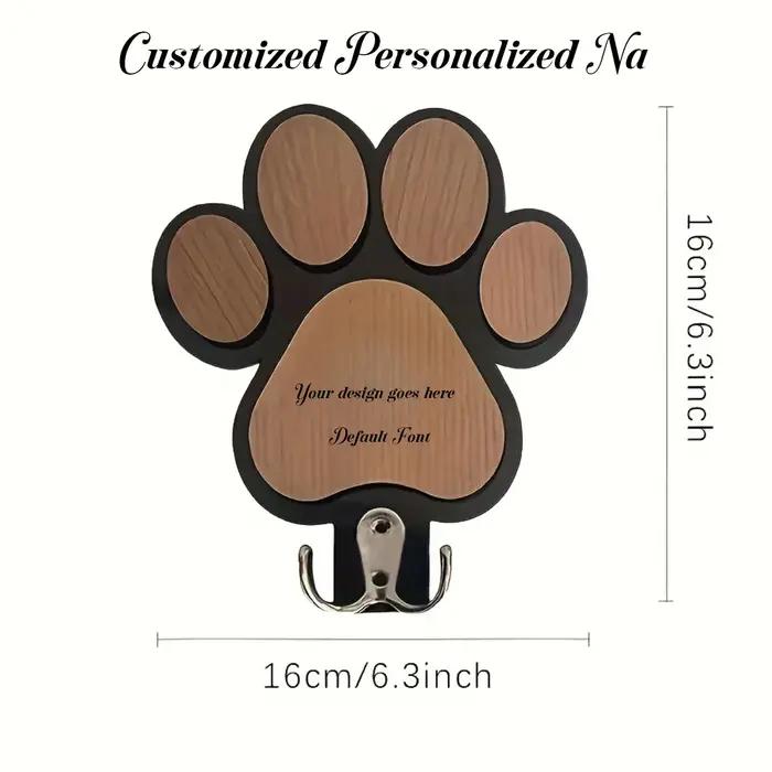 Crochet pour laisse de chien en bois personnalisé, parfait pour accrocher les colliers et les manteaux. Ce crochet mural élégant est un excellent souvenir.