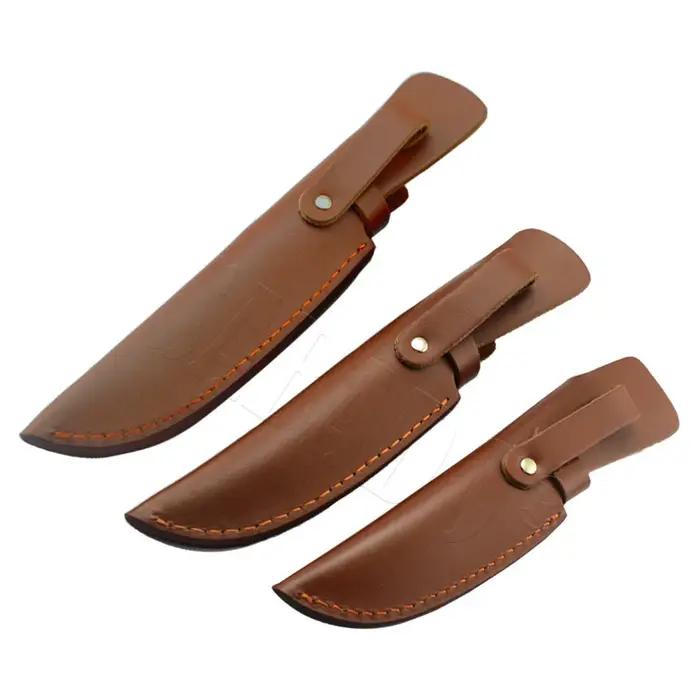 Fourreau de gaine en peau de vache pour couteau droit bricolage en plein air