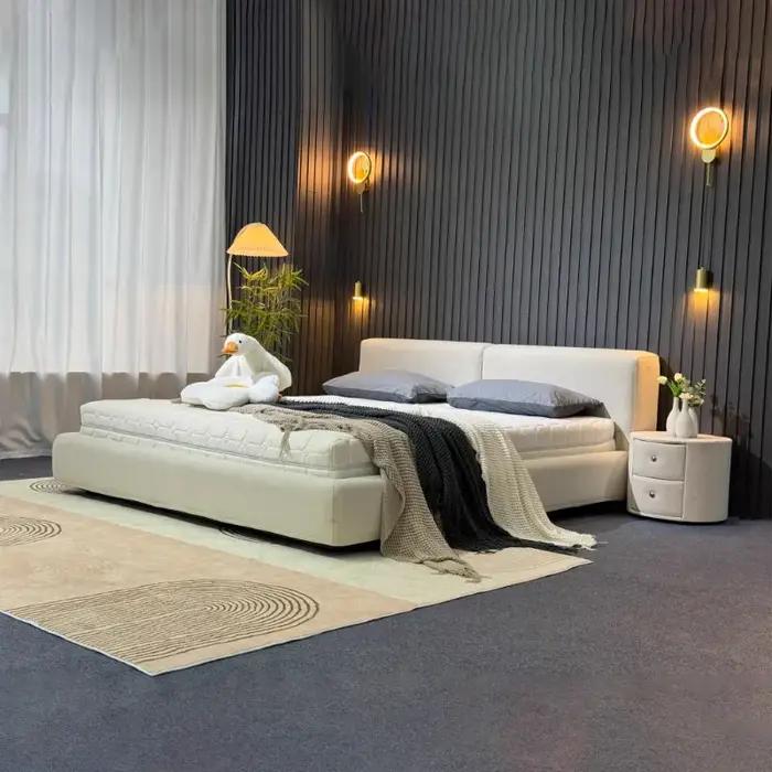 Adultes King Size lit Double rangement de luxe princesse moderne minimaliste cadre de lit filles Cam