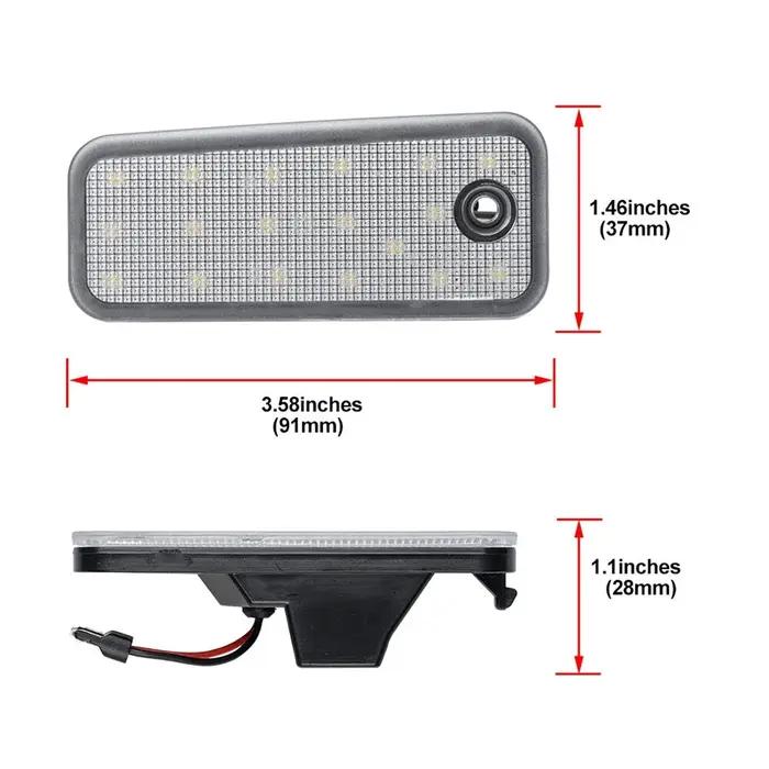 Lampe d'étiquette lumineuse de plaque d'immatriculation à 18 LED, pour Hyundai Santa Fe DM NC 2013 –
