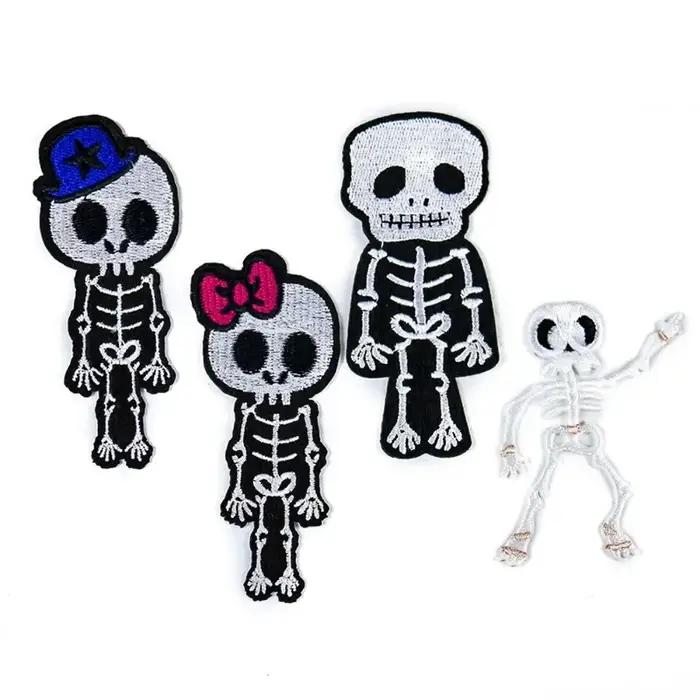 Autocollant en tissu tête de mort tendance