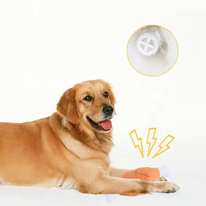 Jouet en peluche grinçante en polaire pour chiens et chats brun jaune or jouet interactif pour petits moyens grands chiens et chats occasions spéciales