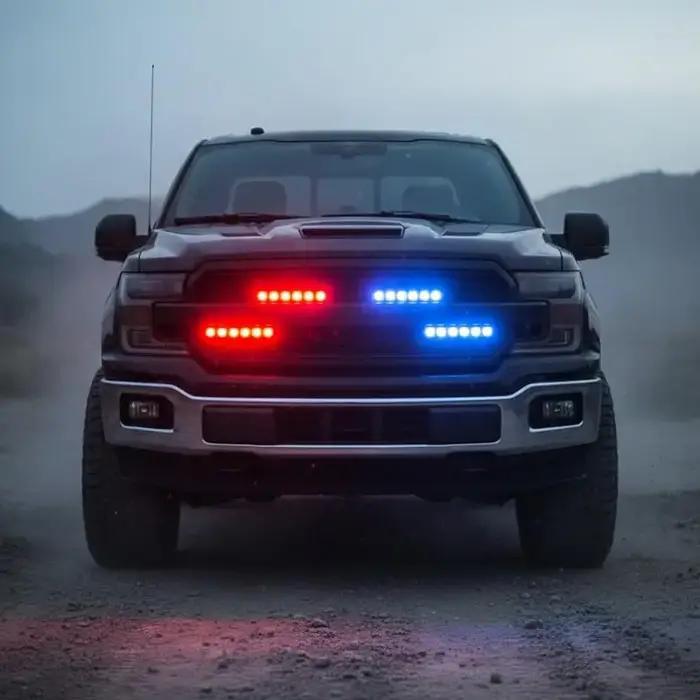 Kit de feux de signalisation d'urgence 6 LED 4 en 1 12V pour véhicules de secours, camions et voitures