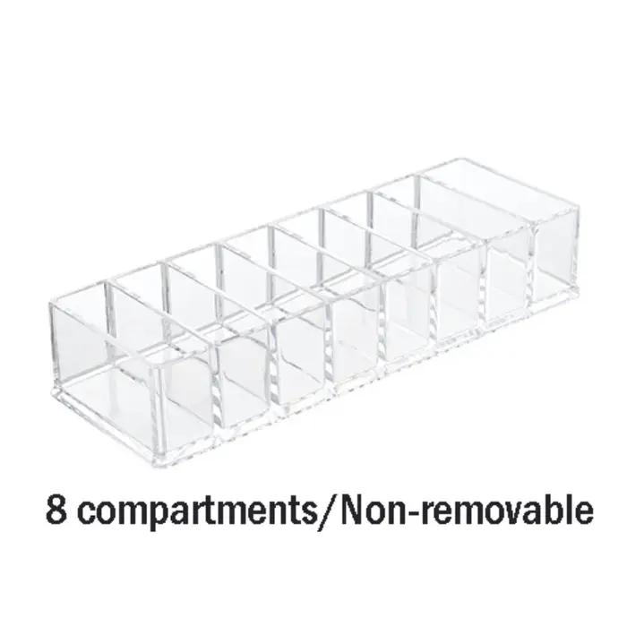 Boîte de rangement transparente en acrylique pour cosmétiques, porte-maquillage, organisateur de maq