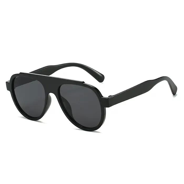 Lunettes de soleil rétro grand cadre 2024 pour hommes et femmes - Protection UV voyage