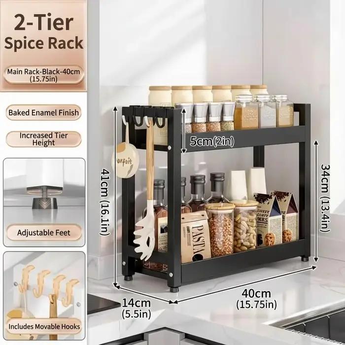 Étagère murale de cuisine en bois pour ustensiles