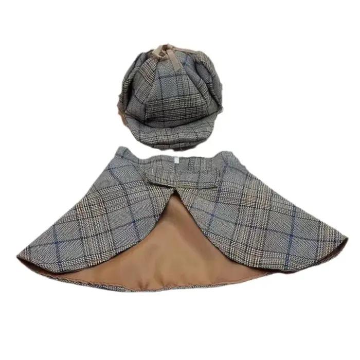 Ensemble de costumes de détective pour animaux de compagnie, sans manches, beau animal de compagnie,