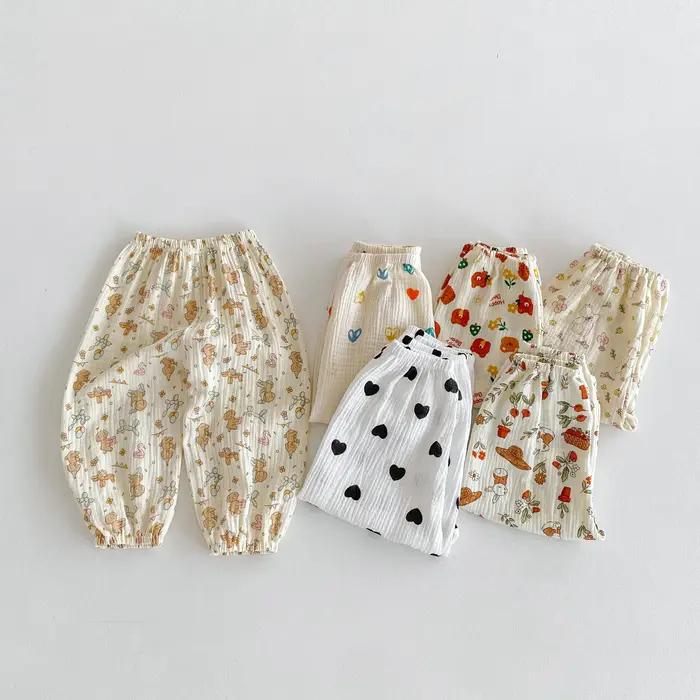 Viser anti-moustiques pour enfants, vêtements d'été, nouveau style, floral fjadt, décontracté, sarouel, pour bébés, 9 mini-golf, 6 ans, 2024
