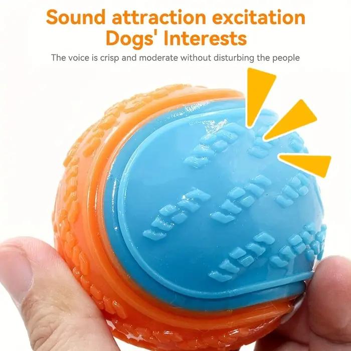 Jouet pour chien en TPR bleu, ballon de meulage des dents, durable et interactif pour chiens, jouet de jeu et d'entretien bucco-dentaire