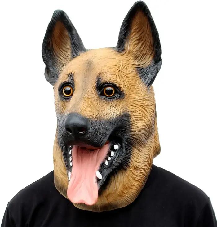 Masque de tête de chien, masque de Costume de chien de fête d'halloween, Costume de Cosplay pour adu