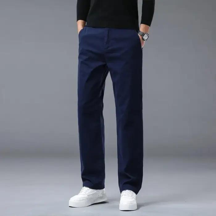 Pantalon chino homme extra long 190 cm été droit stretch coton bureau travail longueur jambe 115