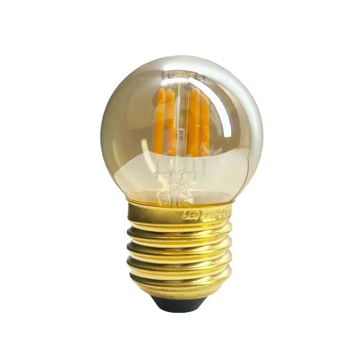 Ampoule Globe LED Vintage rétro E14 E27 E26 E12 110V 220V, lampe à Filament COB 2W 4W 6W, verre ambr