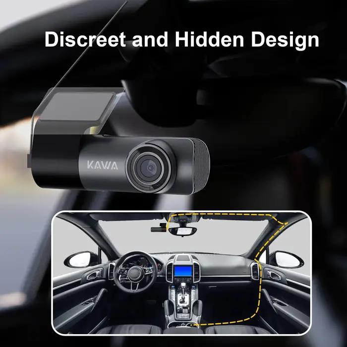 Caméra embarquée 2K pour voiture, enregistreur vidéo KAWA D5, commande vocale d'urgence, WiFi, appli
