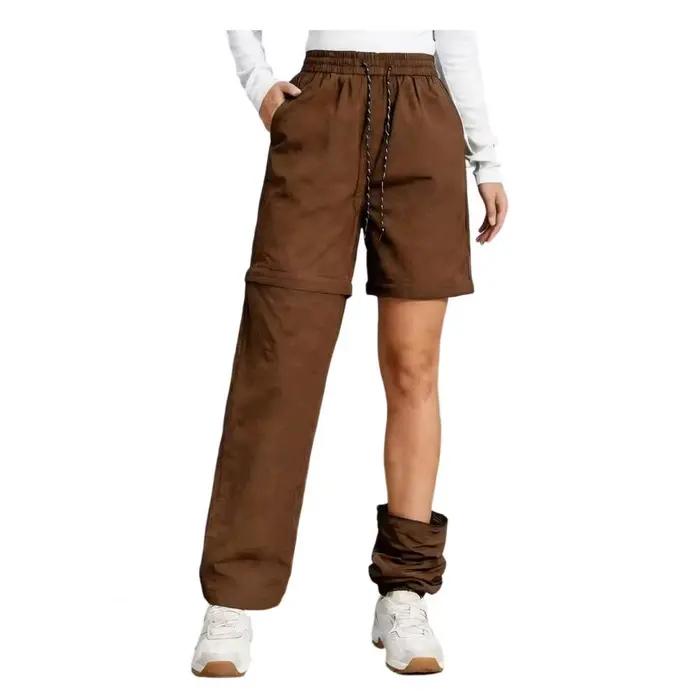 Pantalon cargo imperméable pour femme, zippé et détachable, pour la randonnée, le camping, la pêche