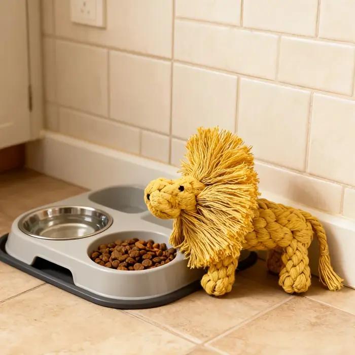Jouet à mâcher en forme de lion pour chien - Pack individuel