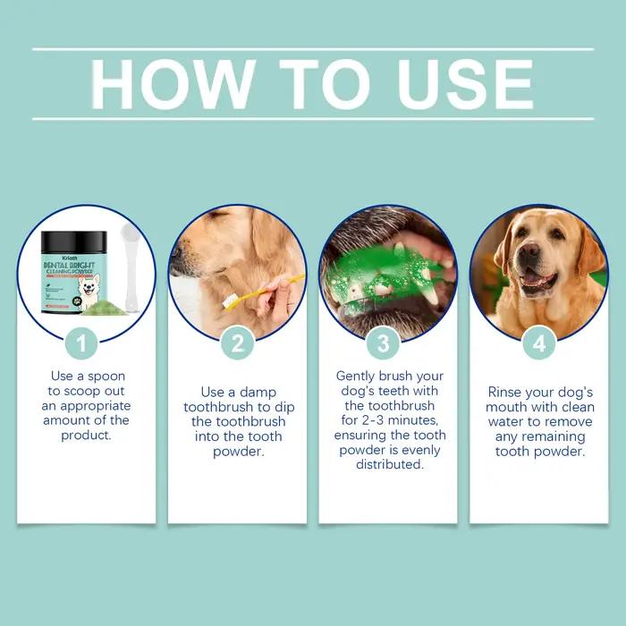 Poudre Nettoyante pour Dents de Chien : Élimine les Taches Superficielles