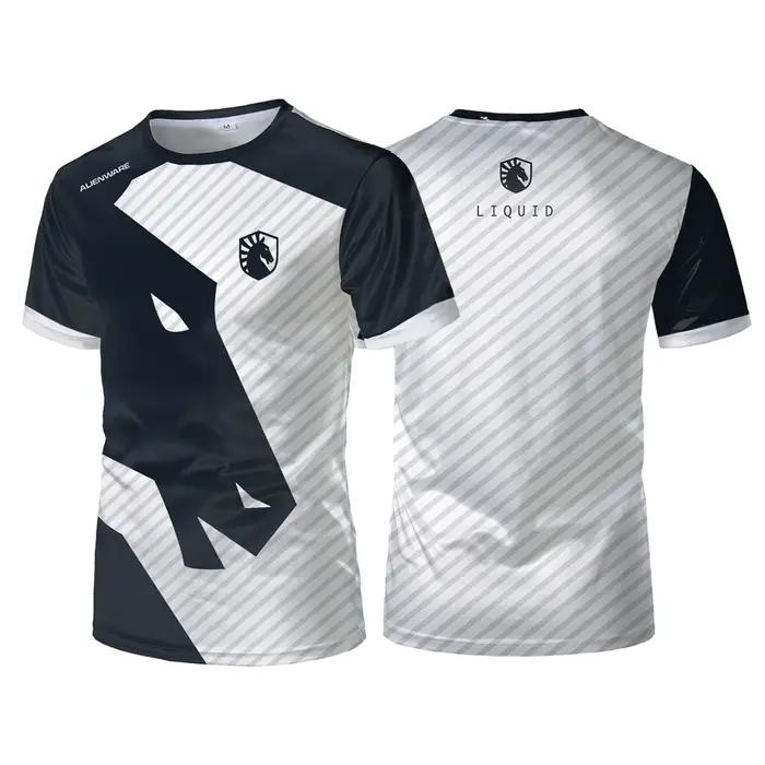 Liquid Team Team Uniformes CS:GO E-sports Compétition Entraînement Costumes Hommes Sports T-shirts Respirant Casual Surdimensionné Tops T-shirts