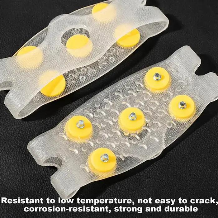 Crampons à glace en acier avec poignées de traction pour femmes et hommes, résistants à la rouille, adaptés aux chaussures de neige et de glace, sécurité et confort hivernal