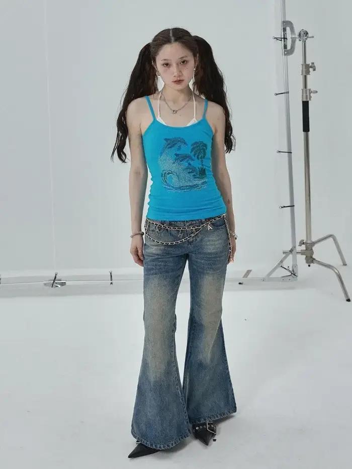 Camisole vintage pour femme, solide, simple, spécial, cool, basique, style européen, délicat, séduis