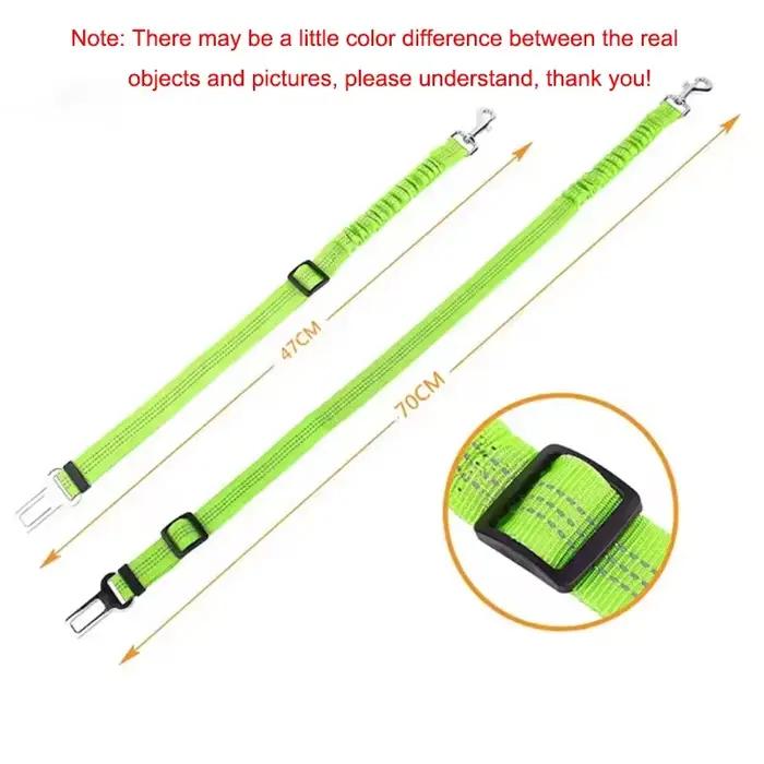 Ceinture de sécurité pour chien avec amortisseur et ligne réfléchissante