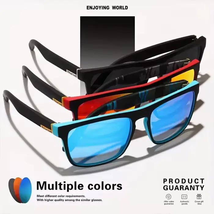 Lunettes de soleil polarisées vintage carrées luxe conduite pêche homme femme marque designer UV400