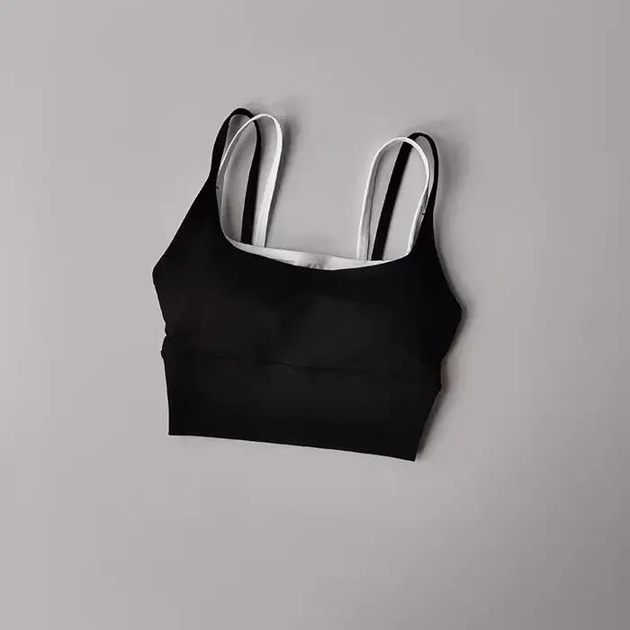 Soutien-gorge de Sport pour femmes gilet de gymnastique Yoga beauté noir bustier tubulaire course so