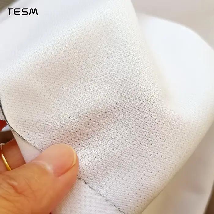 Polo rayé respirant TESM pour homme – T-shirt de sport de football, haut d'entraînement de gym, déco