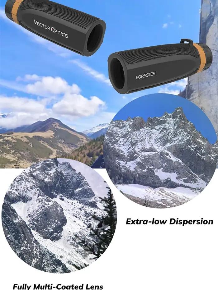 Monoculaire Vector Optics 8x32 étanche IPX6 avec prisme BK-7 - Pour voyage, chasse et observation oiseaux