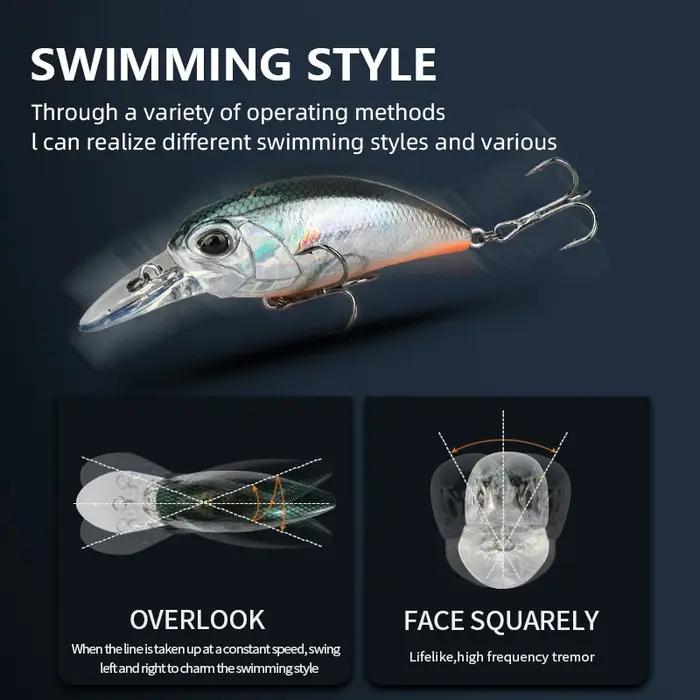 MEREDITH – leurre de pêche rigide flottant M65, crankbait, 11 couleurs, qualité professionnelle, pro