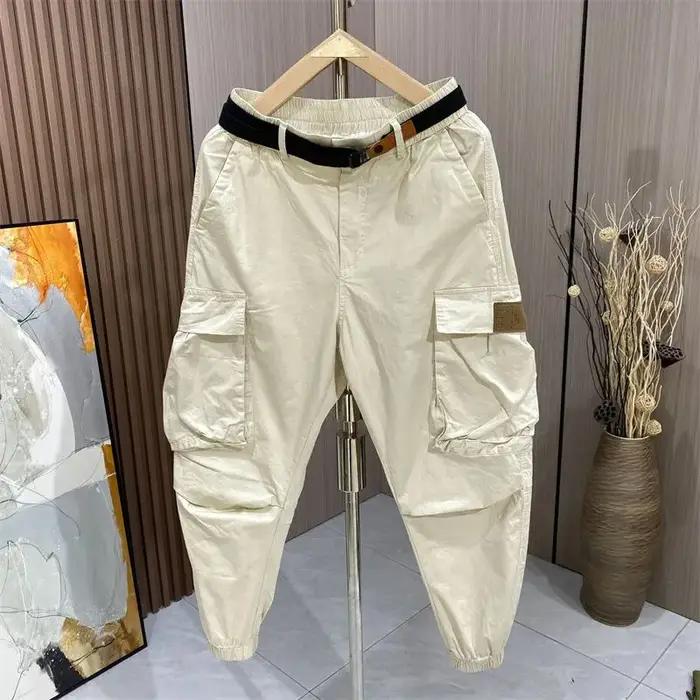 Pantalon harem homme confortable élastique mode décontractée automne cargo poches larges style hip-hop