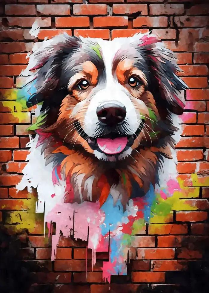Nouveauté 2026 : Affiches et impressions esthétiques de graffitis de chiens (Pug, Teckel, Maltez) –