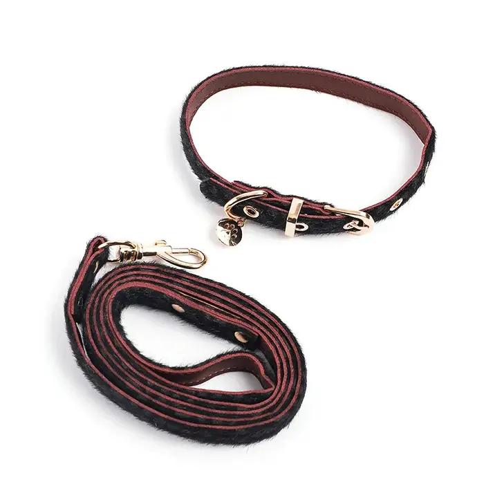 Collier en crin imprimé léopard pour animaux de compagnie