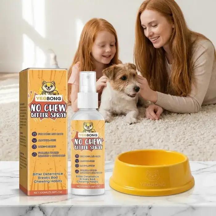 Yegbong Spray Astringent Anti-Mastication pour Chiens – Aide à l'Entraînement