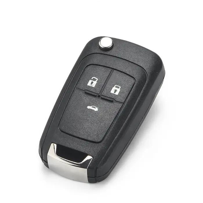 KEYYOU – coque de clé de voiture HU100 pliable, pour Chevrolet Cruze Epica Lova Camaro Impala, 2 3 4