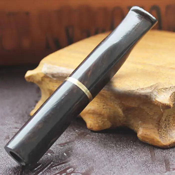 Porte-cigarette réutilisable en bois rouge naturel avec filtre anti-craie et embout